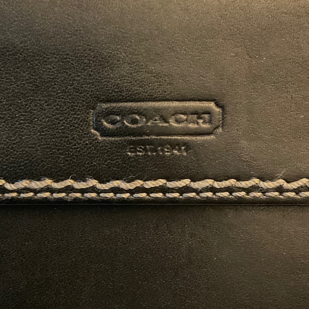 COACH Vintage Black Leather Turnlock Wallet - Picture 5 of 14